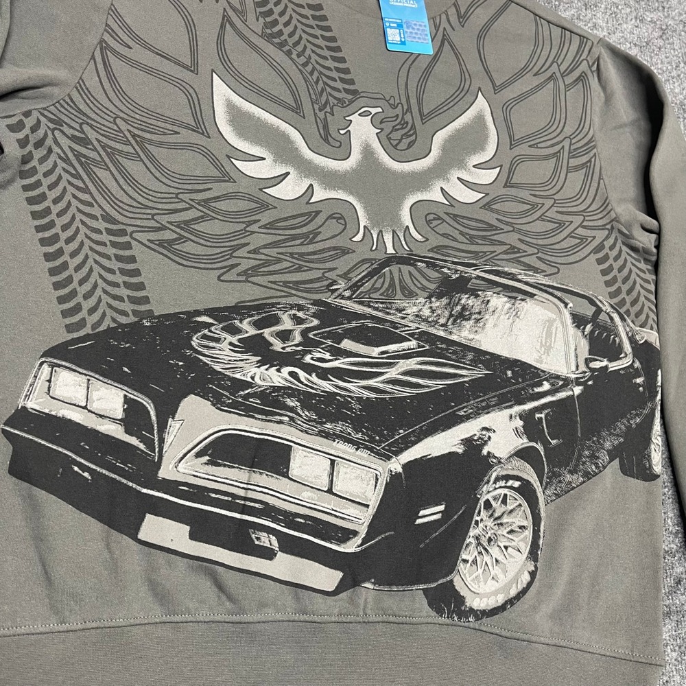 Pontiac Firebird Trans Am Sweatshirt Mens Small Gray GM Official Licensed NEW - Picture 3 of 12